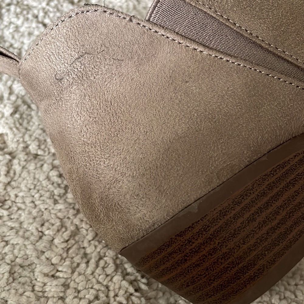 Ankle Boots Beige Tan Size 6.5 - Picture 7 of 16